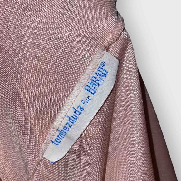 70’s Pastel Pink Lace Detailed Robe & Nightgown by Tom Bezduda for Barad Co. - Picture 9 of 13